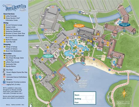 2013 Yacht Club Guide Map Photo 1 Of 1 Disney Beach Club Resort