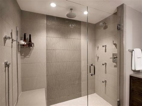 Glass Tile Shower Accent Wall Designing A Bathroom With Hexagon Tiles