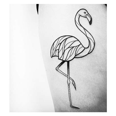 flamingo tattoo outline