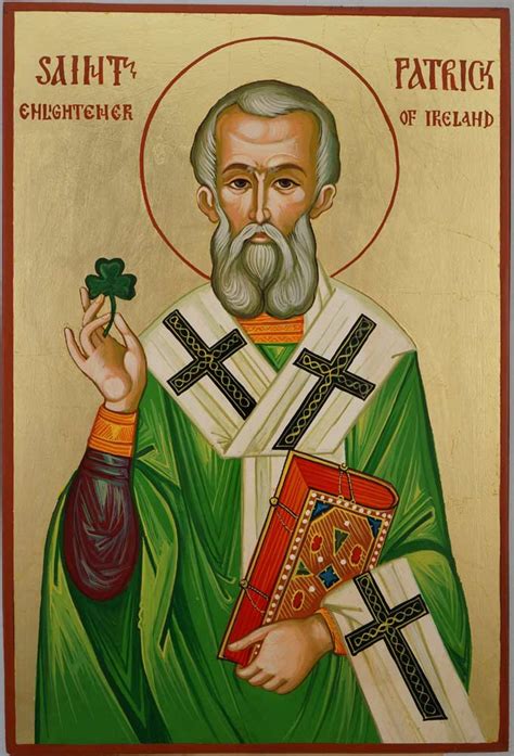 St Patrick Of Ireland Large Icon Hand Painted Icons Blessedmart