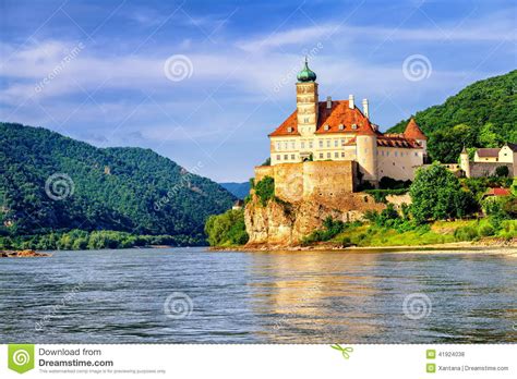 Old Castle On Danube River Austria Stock Photo Image Of River