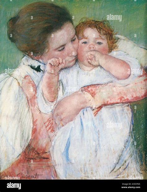 Cassatt Mary Little Anne Finger Sucking Embraced By Her Mother 1897