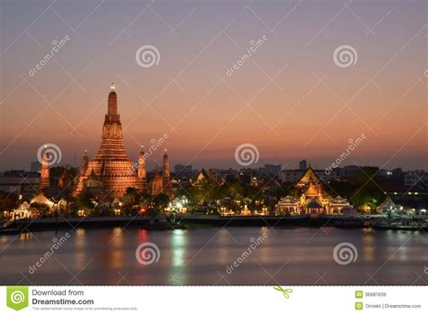 Temple Of Dawn Stock Photo Image Of River Riverside 36681636