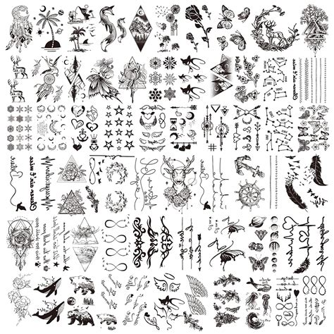 buy temporary tattoo 60 sheets fake tattoos that look real for women men adults cute tiny