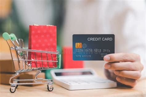 Male Hand Holding A Credit Cardshopping Concept Online Web Shopping