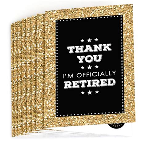 Happy Retirement Thank You Cards Fill In Retirement Thank Etsy