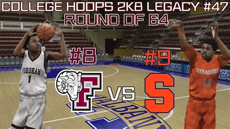 round of 64 vs 9 syracuse college hoops 2k8 legacy part 47 s4 youtube