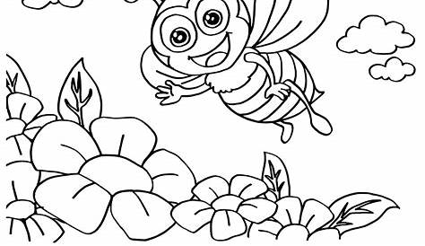 Bee coloring pages Royalty Free Vector Image - VectorStock