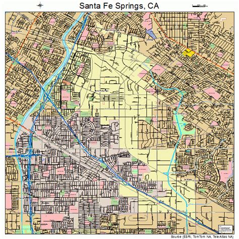 Santa Fe Springs California Street Map 0669154