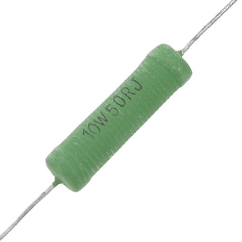 10 Pcs 10w 50 Ohm 5 Fixed Type Ceramic Wire Wound Resistors Walmart
