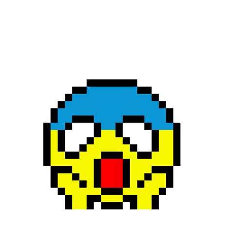Flushed Emoji Pixel Art