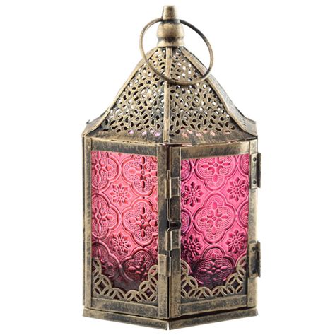 6 Sided Glass Moroccan Style Metal Standing Lantern Add The Rich
