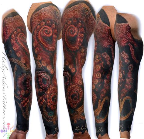 Haley Adams Tattoo Tattoos Body Part Arm Tjs Octopus Sleeve