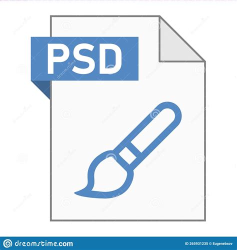Modern Flat Design Of Psd File Icon For Web Stock Vector Illustration