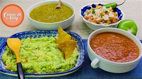 4 Salsas Mexicanas Ptacos Fáciles Y Sin Grasa Guacamole Y Pico De