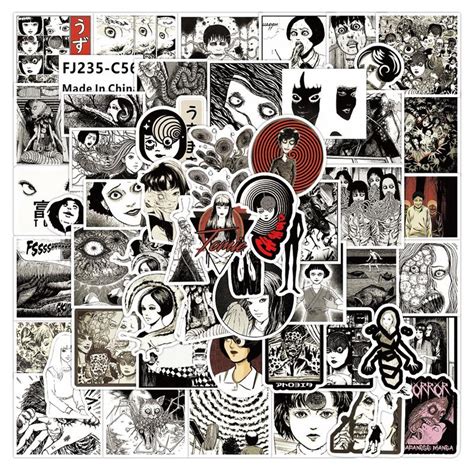Buy 5560pcs Junji Itou Horror Manga Style Tomie Spiral Mixed Stickers