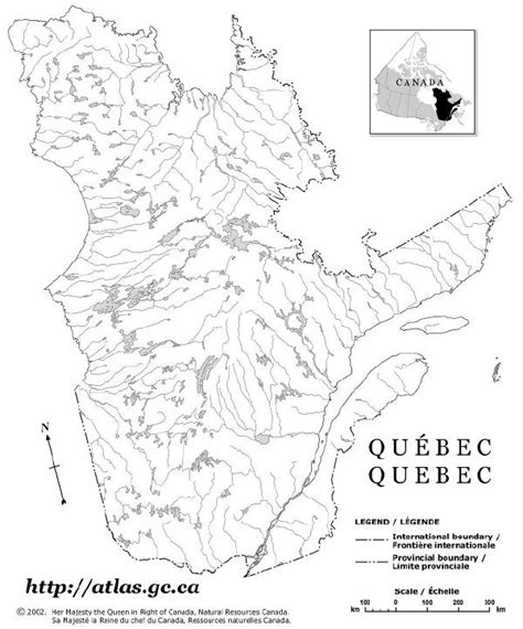 Quebec State Physical Map