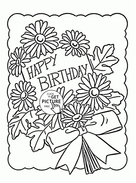 Printable Birthday Cards Free To Color