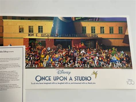 Disney Once Upon A Studio Lithograph Cast Exclusive Print Letter 9
