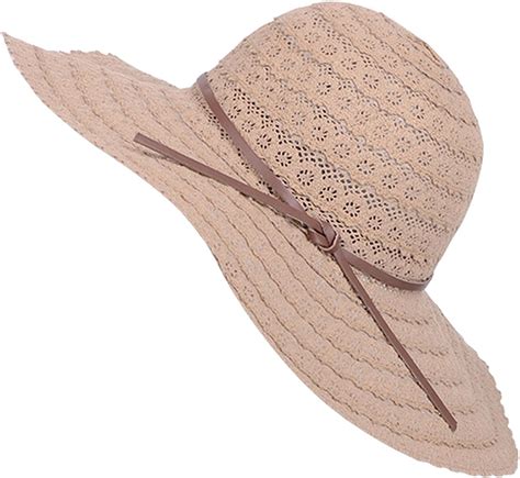Lanzom Woman Wide Brim Summer Beach Sun Hats Foldable Floppy Travel