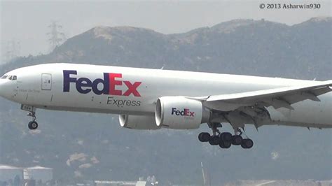 Fedex Express Boeing 777 Fs2 Landing Hkg Hong Kong Youtube