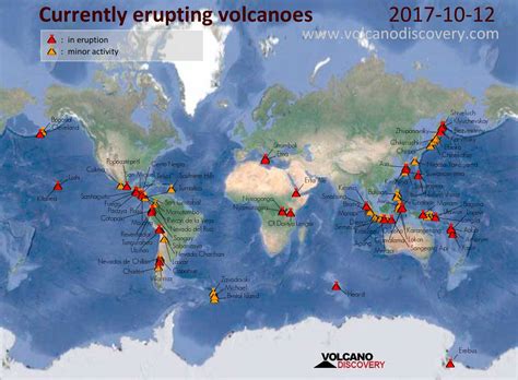 Volcanic Activity Worldwide 12 Oct 2017 Karymsky Volcano Dukono