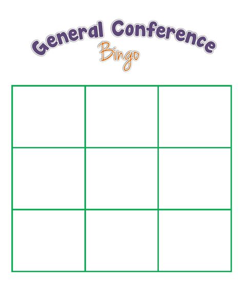 General Conference Bingo For The Kids The Red Headed Hostess