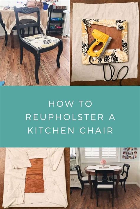 How To Reupholster A Kitchen Chair Kitchen Chairs Kitchen Chairs Diy