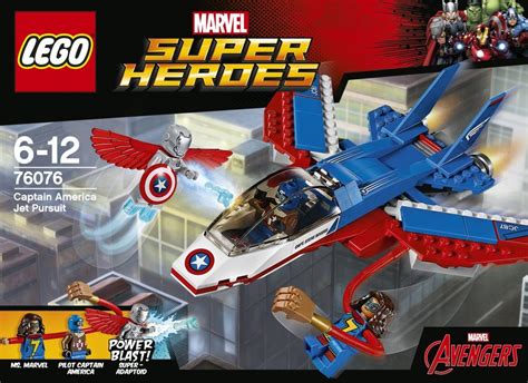 Lego Marvel 76076 Captain America Jet Pursuit Box Set 1 Heroic Girls