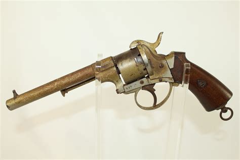 French Belgian Liege Lefaucheux Pinfire Revolver Antique Firearms 008