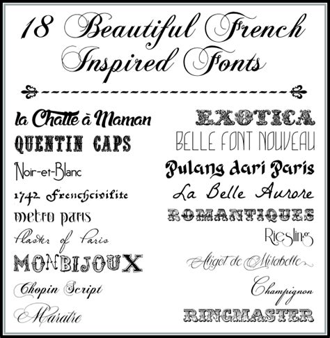 18 Beautiful French Inspired Fontsfor Free French Font French