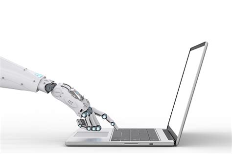 Robot Working With Laptop Stock Photo Download Image Now Istock