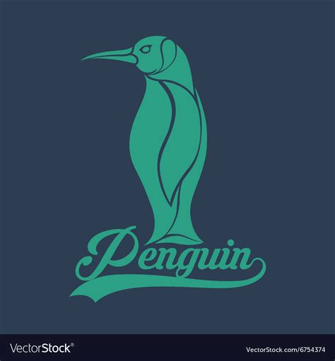 Penguin Logo Royalty Free Vector Image Vectorstock