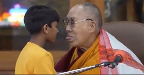 Outrage Dalai Lama Asks Boy To Suck His Tongue In Viral Video Forced