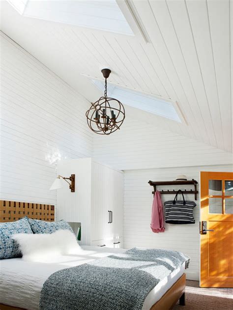 Use a studfinder and mark where the studs are on the vaulted ceiling treatments. Shiplap Ceiling Home Design Ideas, Pictures, Remodel and Decor
