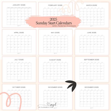 2023 2026 Monthly Calendars Landscape Printable Calendar Template