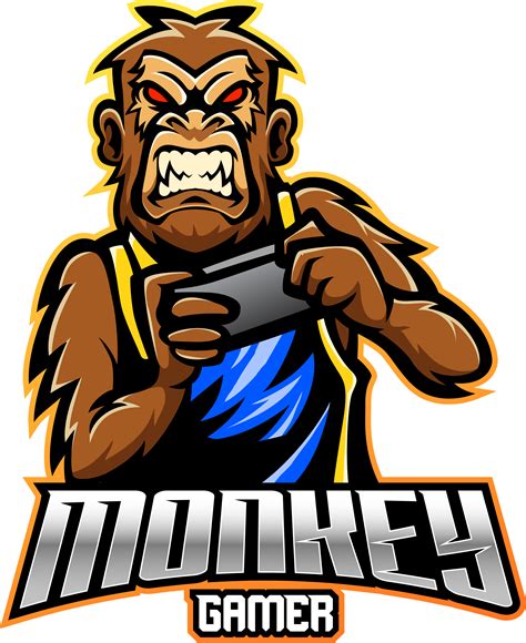Monkey Gamer Mascot Logo Design By Visink Thehungryjpeg