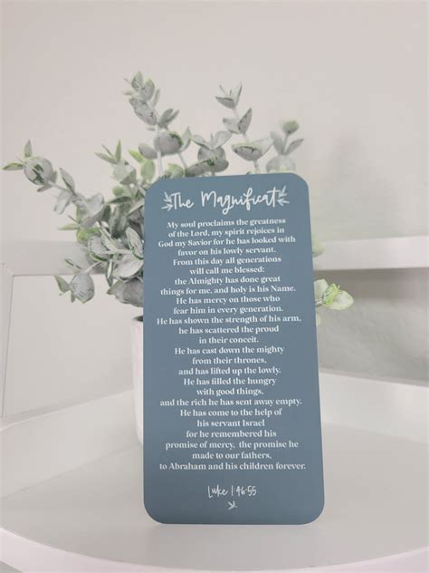 The Magnificat Prayer Card Joyful Mysteries