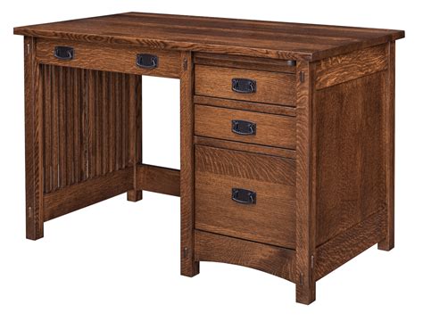 Signature Mission Desk Amish Solid Wood Desks Kvadro Furniture