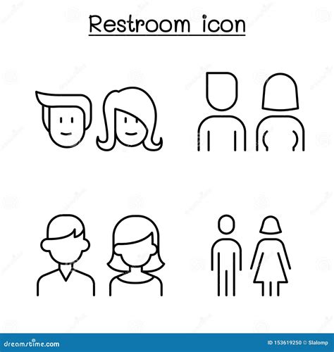 Restroom Or Bathroom For Man And Woman To Peeing Funny Wc Pictogram