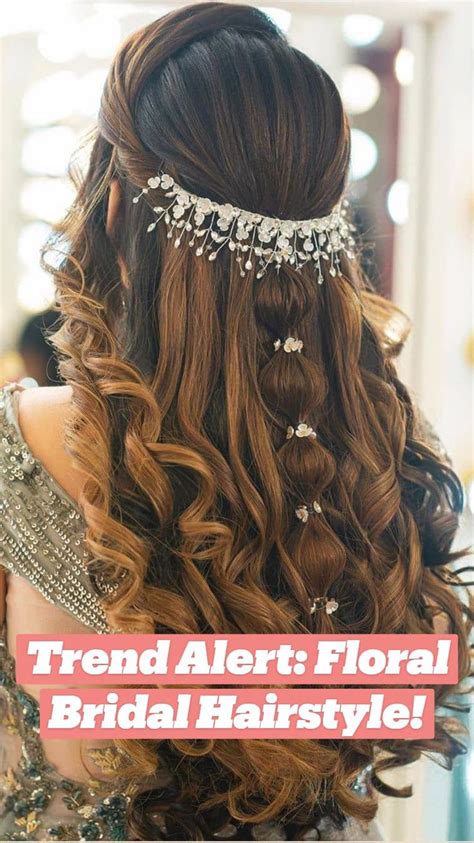 Trend Alert Floral Bridal Hairstyle Wedding Hairstyles For Long