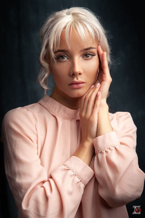 Makeup Portrait Hairbun Pink Clothing Blonde Katerina Shiriaeva