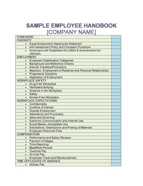 42 Best Employee Handbook Templates And Examples Templatelab