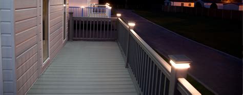 Buy metal, wooden railing, railing with a rope, railing with benches and. Handrail Lighting for Your TimberTech Deck