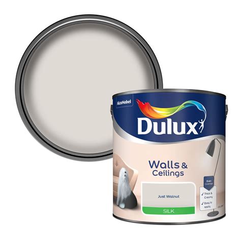 Dulux Neutrals Just Walnut Silk Emulsion Paint 25l Departments