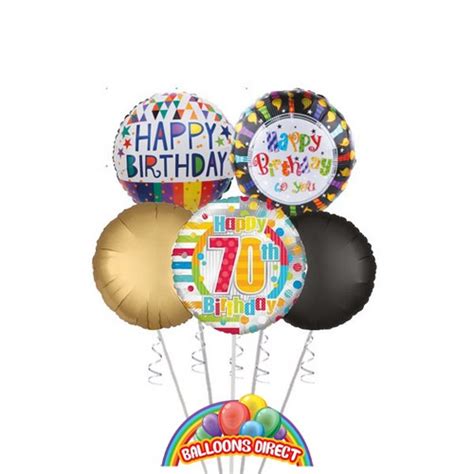 Generic 70th Birthday Balloon Bouquet Balloons Direct