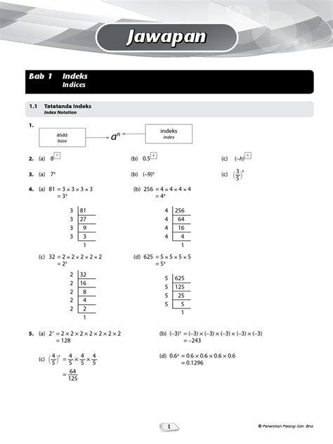 Jawapan Matematik Tingkatan 3 Bab 1