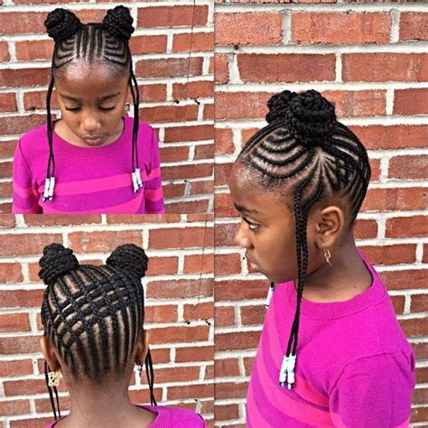 The factors that one must consider when styling a girls hair are the texture, length, fineness or thickness of the children hair. 12 Easy Winter Protective Natural Hairstyles For Kids ...