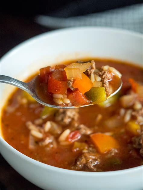 Easy Crock Pot Stuffed Pepper Soup Recipe