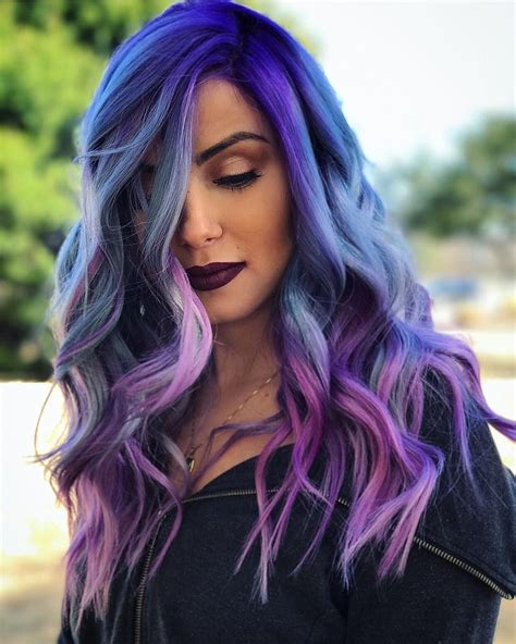 32 Cute Dyed Haircuts To Try Right Now Hair Styles Blue Ombre Hair